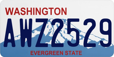 WA license plate AWZ2529