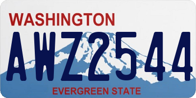 WA license plate AWZ2544