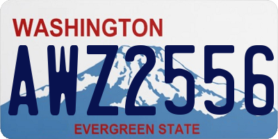 WA license plate AWZ2556