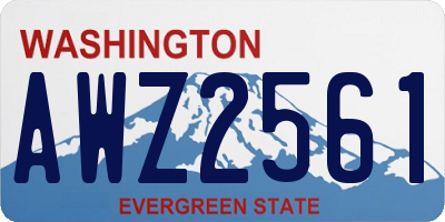 WA license plate AWZ2561