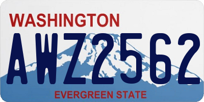 WA license plate AWZ2562