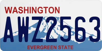 WA license plate AWZ2563