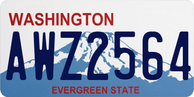 WA license plate AWZ2564