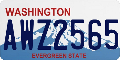 WA license plate AWZ2565
