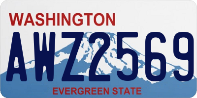 WA license plate AWZ2569