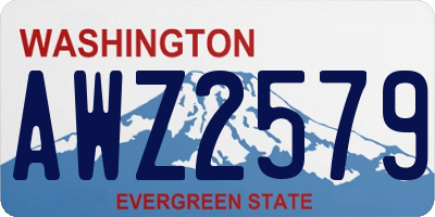 WA license plate AWZ2579