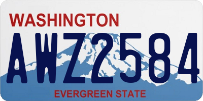 WA license plate AWZ2584