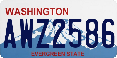 WA license plate AWZ2586