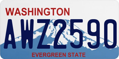 WA license plate AWZ2590