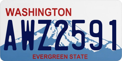 WA license plate AWZ2591