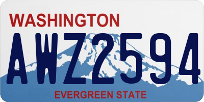 WA license plate AWZ2594
