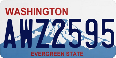 WA license plate AWZ2595