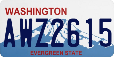 WA license plate AWZ2615