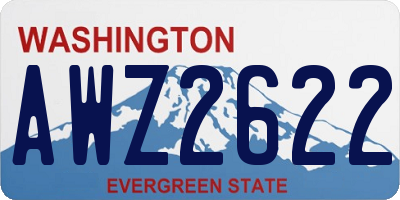 WA license plate AWZ2622