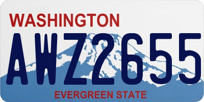 WA license plate AWZ2655