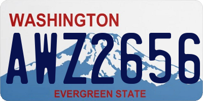 WA license plate AWZ2656