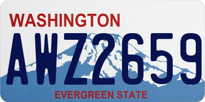 WA license plate AWZ2659