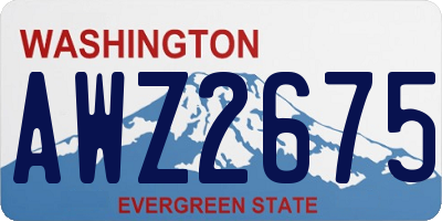 WA license plate AWZ2675