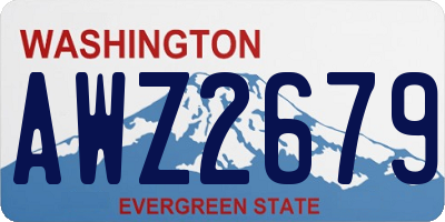 WA license plate AWZ2679