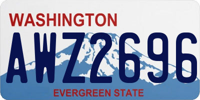 WA license plate AWZ2696