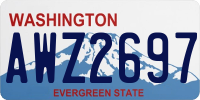 WA license plate AWZ2697