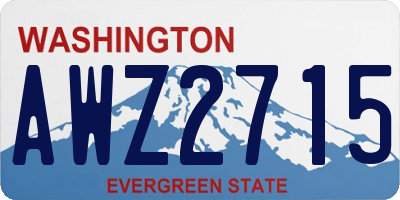 WA license plate AWZ2715