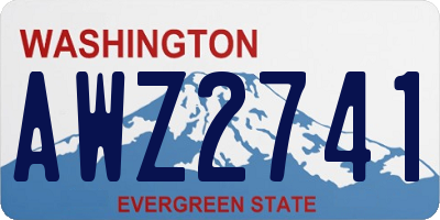 WA license plate AWZ2741