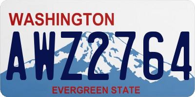 WA license plate AWZ2764