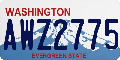 WA license plate AWZ2775