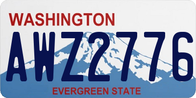 WA license plate AWZ2776