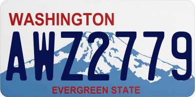 WA license plate AWZ2779