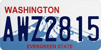 WA license plate AWZ2815