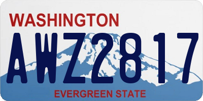 WA license plate AWZ2817