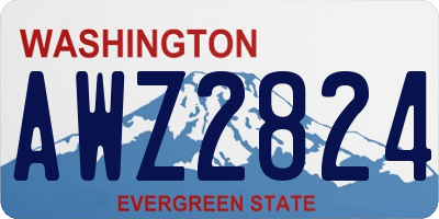 WA license plate AWZ2824