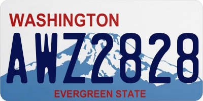 WA license plate AWZ2828