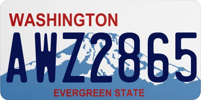 WA license plate AWZ2865