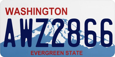 WA license plate AWZ2866