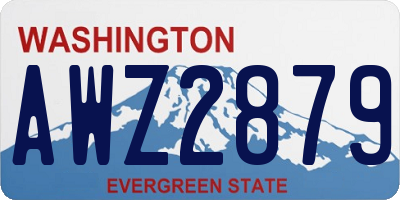 WA license plate AWZ2879