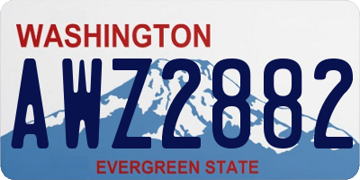 WA license plate AWZ2882