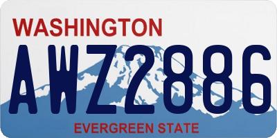 WA license plate AWZ2886