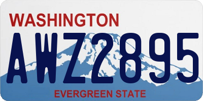 WA license plate AWZ2895