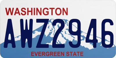 WA license plate AWZ2946
