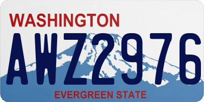WA license plate AWZ2976