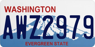 WA license plate AWZ2979