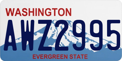 WA license plate AWZ2995