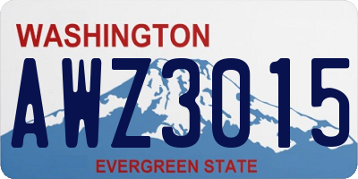 WA license plate AWZ3015