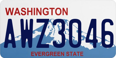 WA license plate AWZ3046