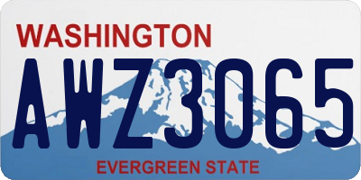 WA license plate AWZ3065