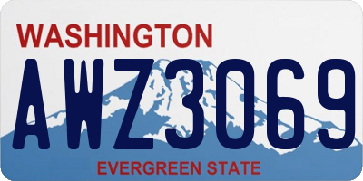 WA license plate AWZ3069
