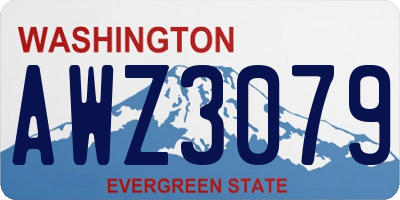 WA license plate AWZ3079
